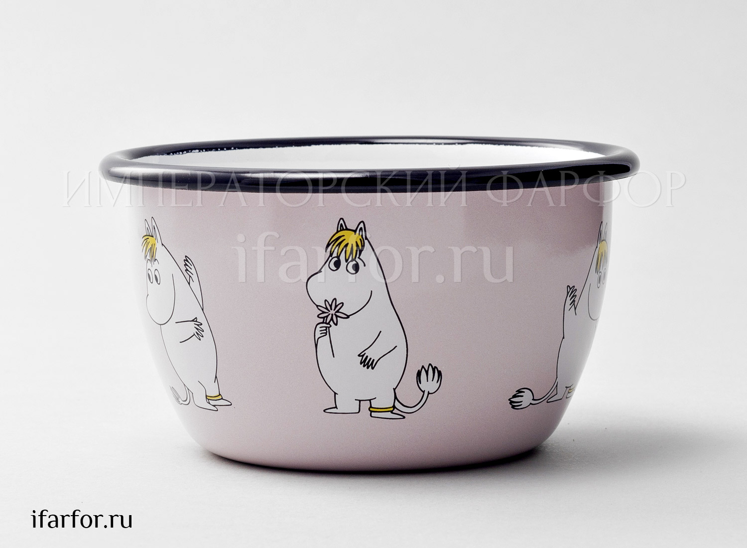 Пиала «Retro Фрекен Снорк (розовая)» Металл  эмалированный. 600 мл.