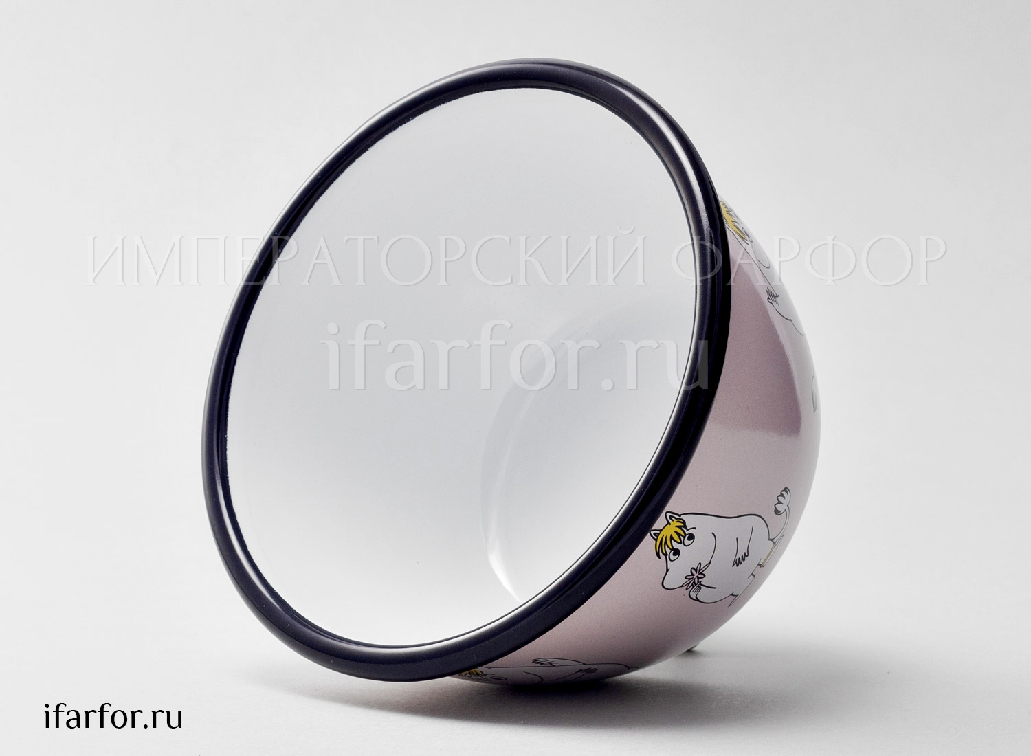 Пиала «Retro Фрекен Снорк (розовая)» Металл  эмалированный. 600 мл.