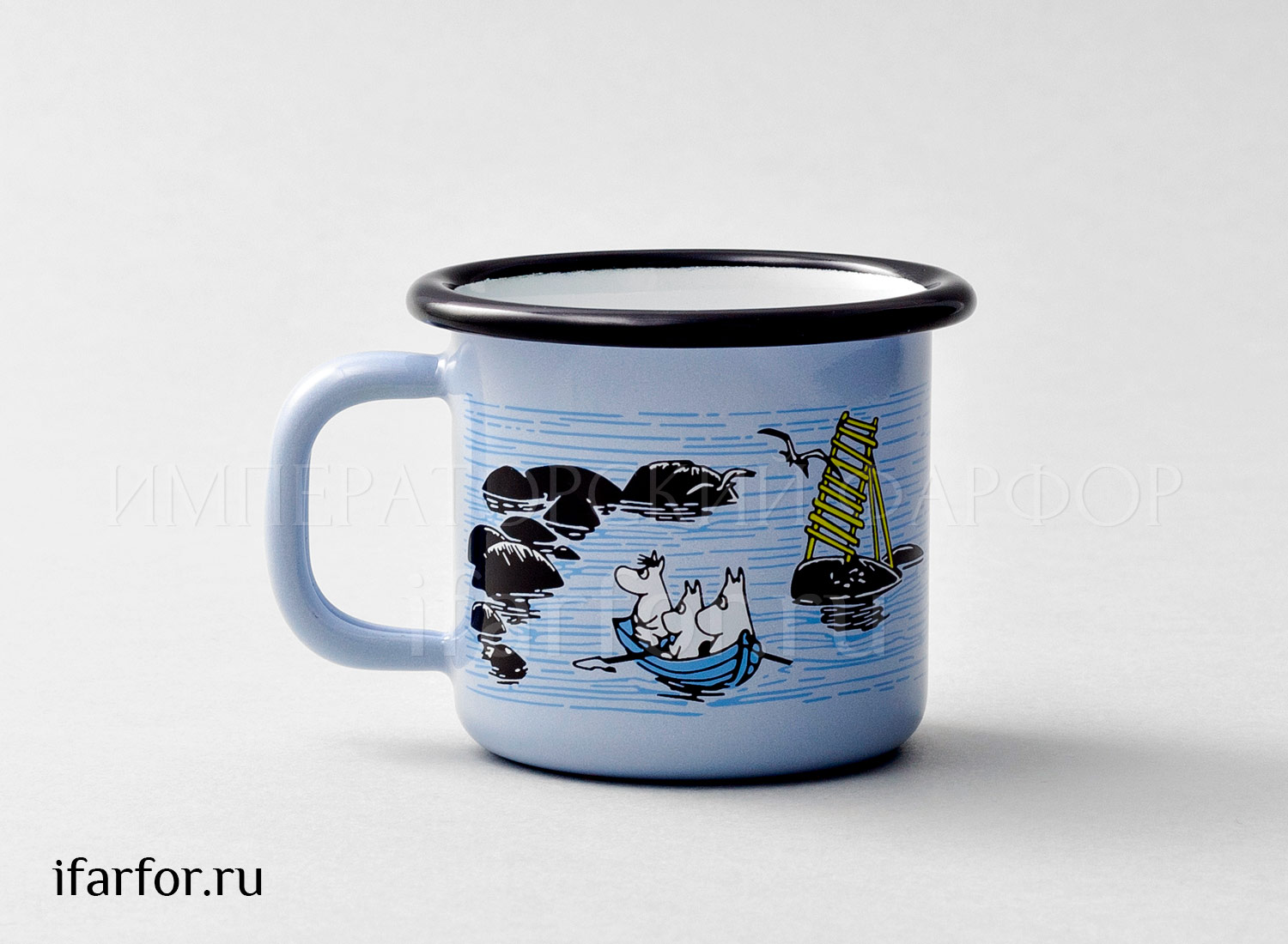 Кружка «Summer Попутный ветер (голубая)» Металл  эмалированный. 150 мл.