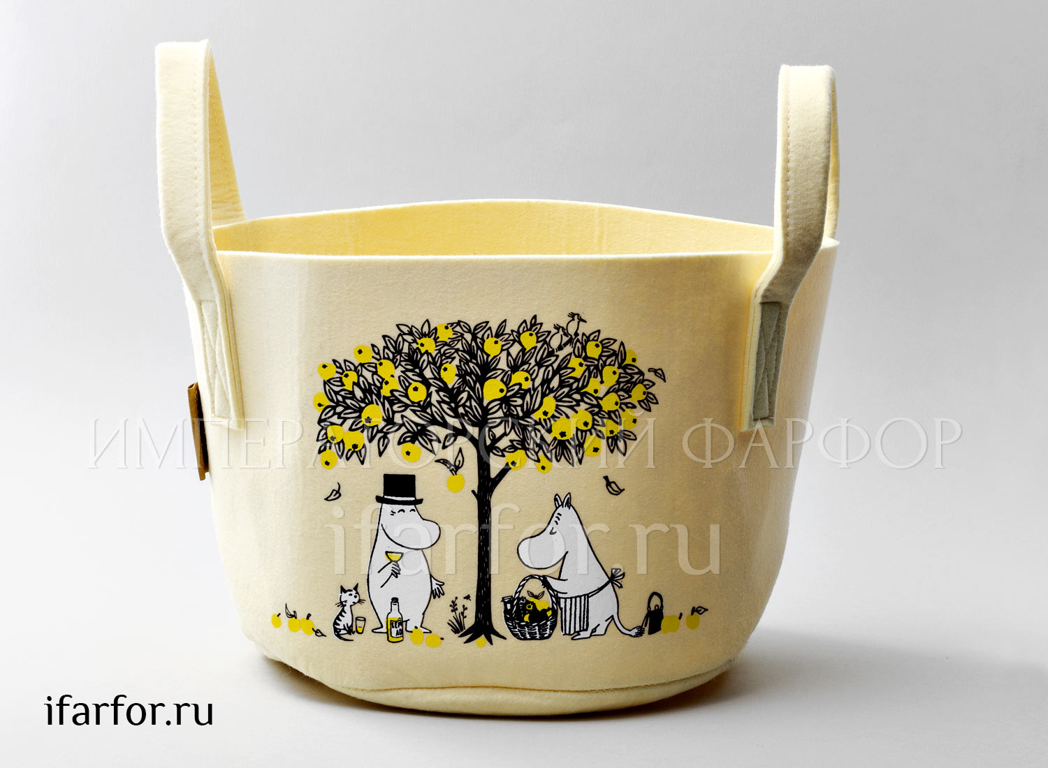 Корзина для хранения «Яблоки» Форма: Arabia MOOMIN. Текстиль, ПВХ