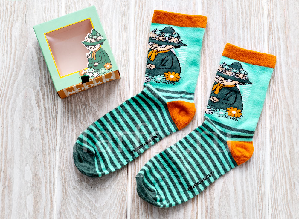 Носки женские «Снусмумрик» Форма: Arabia MOOMIN. Хлопок, полиамид, эластан