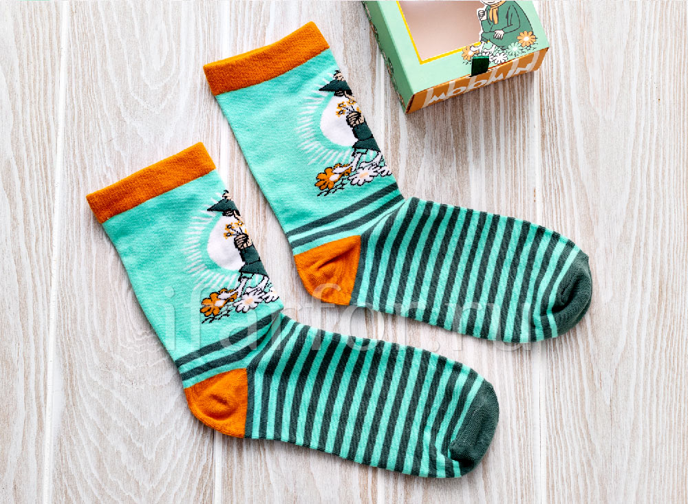 Носки женские «Снусмумрик» Форма: Arabia MOOMIN. Хлопок, полиамид, эластан