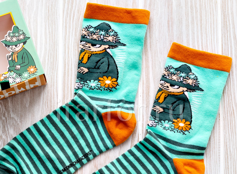 Носки женские «Снусмумрик» Форма: Arabia MOOMIN. Хлопок, полиамид, эластан