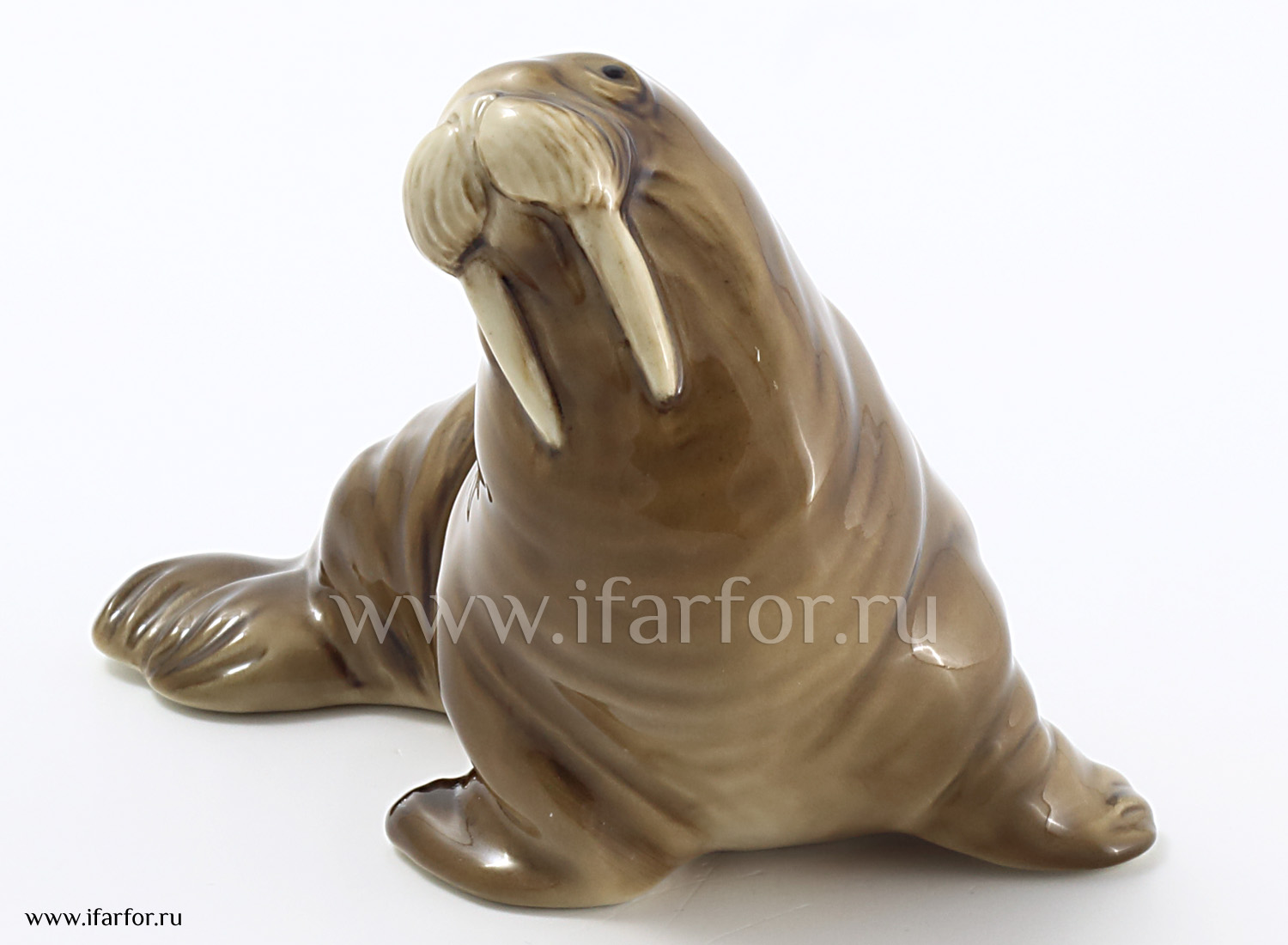 Скульптура «Морж» Форма: Морж. Мягкий фарфор. 87 мм.