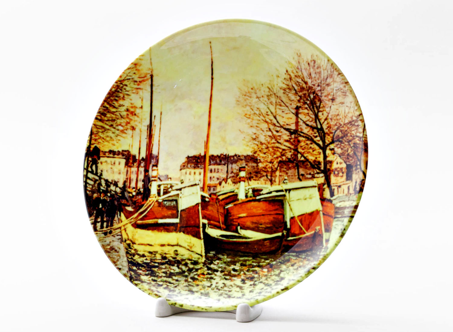 Декоративная тарелка «Fishing boat Sun» Фарфор. 200 мм.