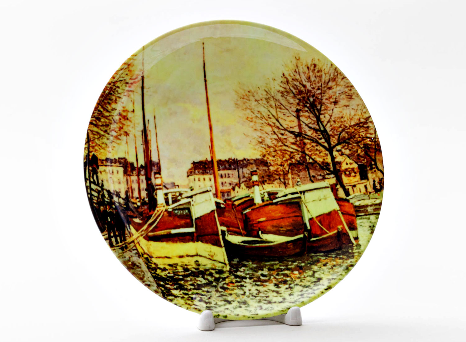 Декоративная тарелка «Fishing boat Sun» Фарфор. 200 мм.