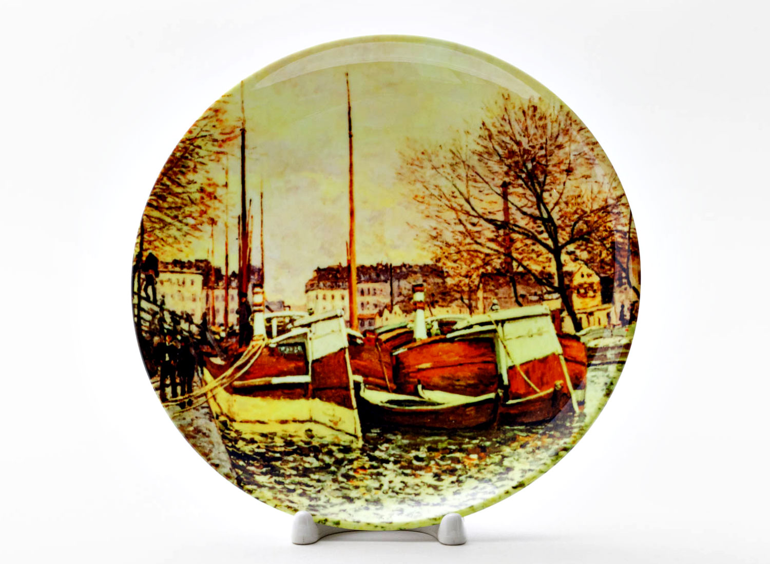 Декоративная тарелка «Fishing boat Sun» Фарфор. 200 мм.