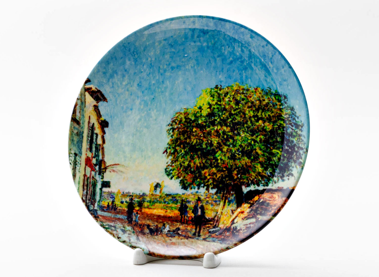 Декоративная тарелка «The Chestnut Tree at Saint-Mammes, 1880» Фарфор. 200 мм.
