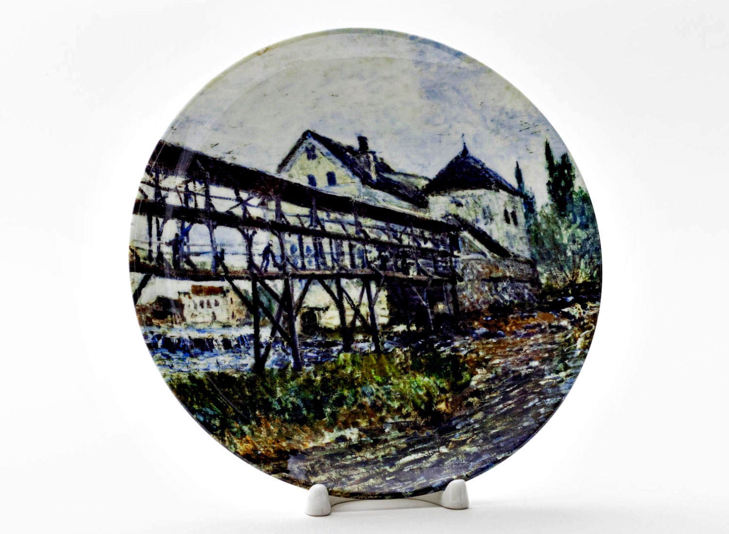 Декоративная тарелка «Provenchers mill at Moret» Фарфор. 200 мм.