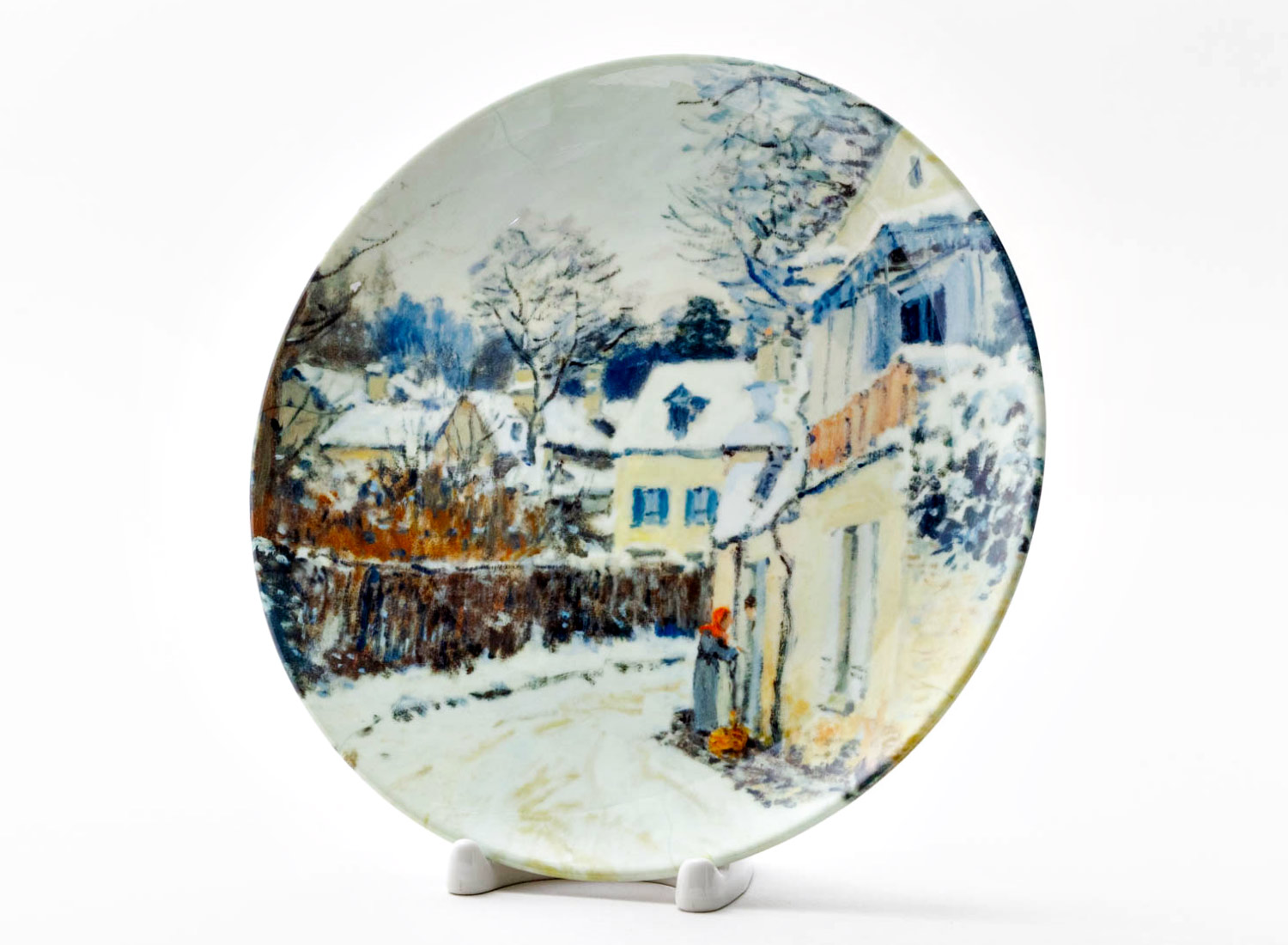 Декоративная тарелка «Street in Louveciennes Sun» Фарфор. 200 мм.