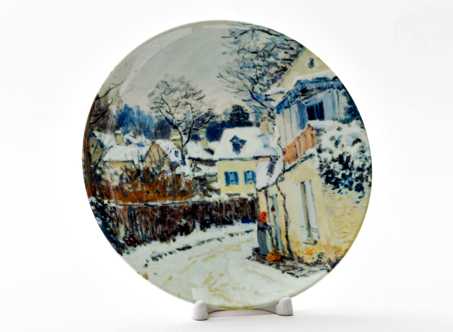 Декоративная тарелка «Street in Louveciennes Sun» Фарфор. 200 мм.