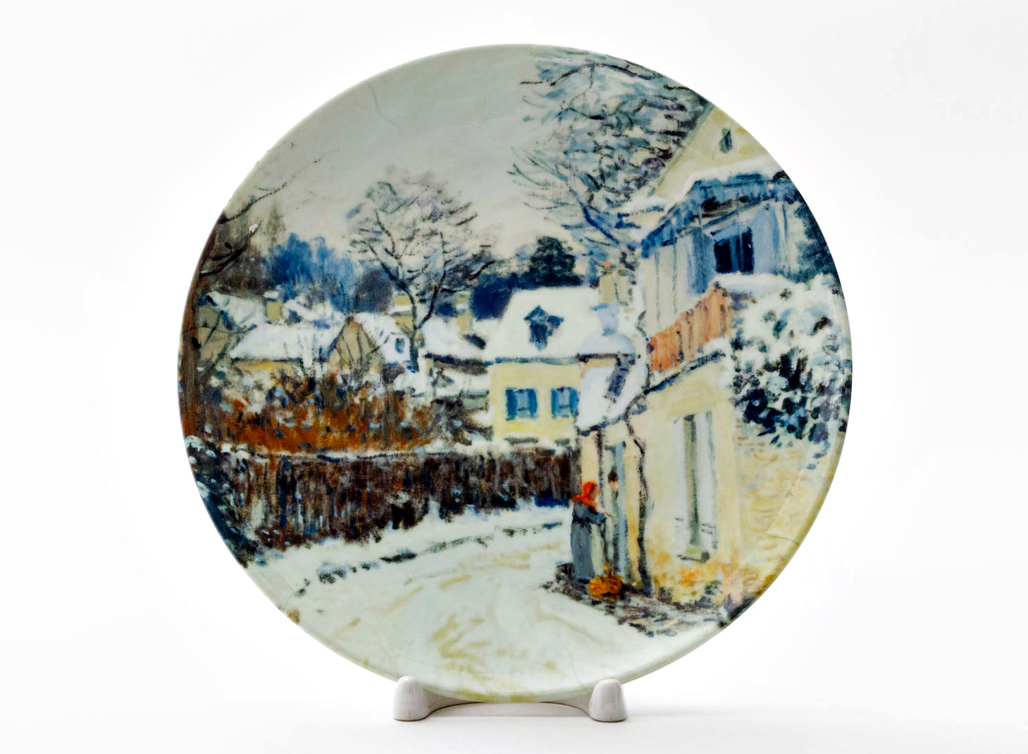 Декоративная тарелка «Street in Louveciennes Sun» Фарфор. 200 мм.