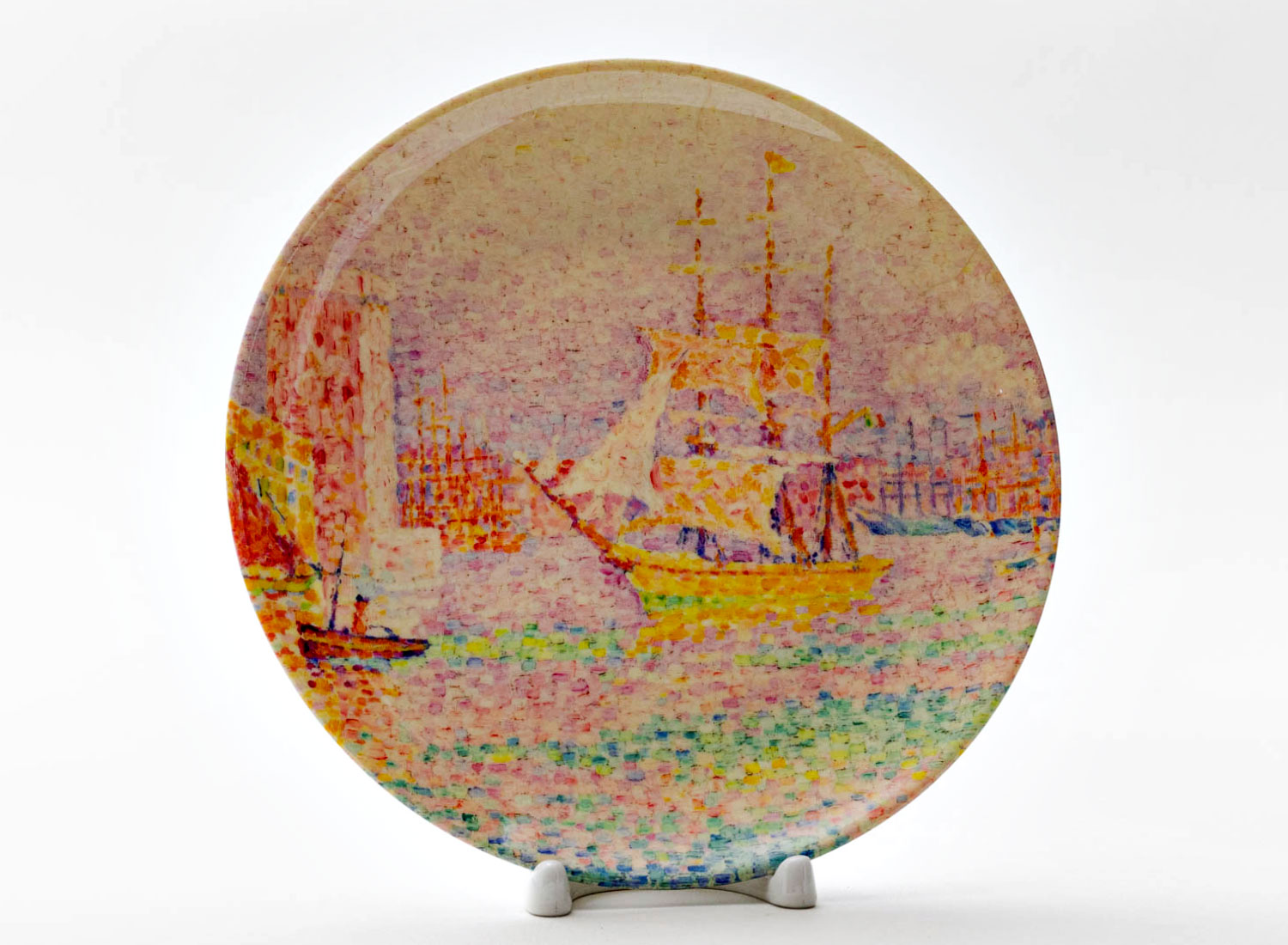 Декоративная тарелка «The Harbour at Marseilles» Фарфор. 200 мм.