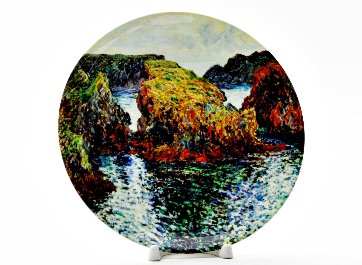 Декоративная тарелка «Скала с водой» Фарфор. 200 мм.