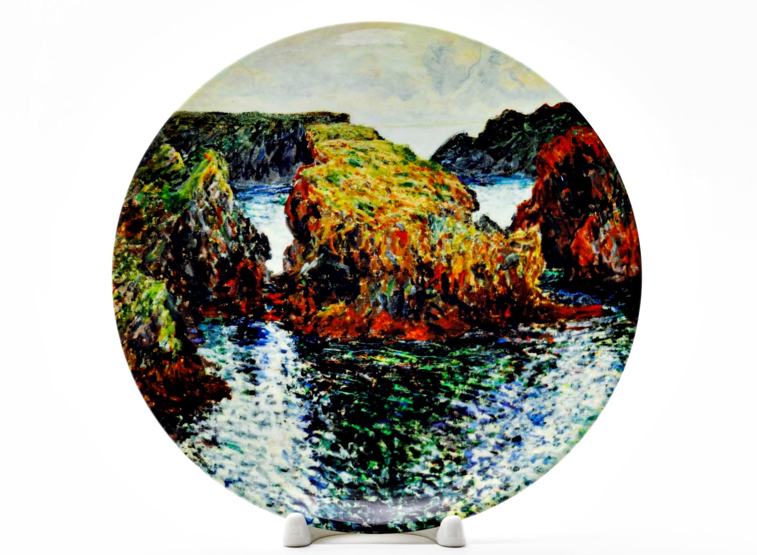 Декоративная тарелка «Скала с водой» Фарфор. 200 мм.