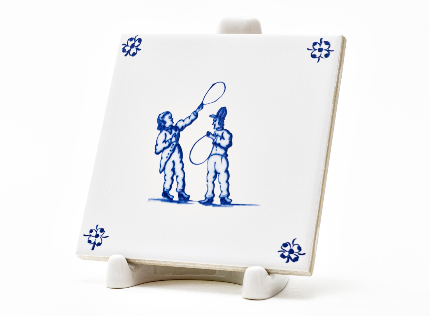 Изразец «Голландский Детские игры. Игра с обручем»