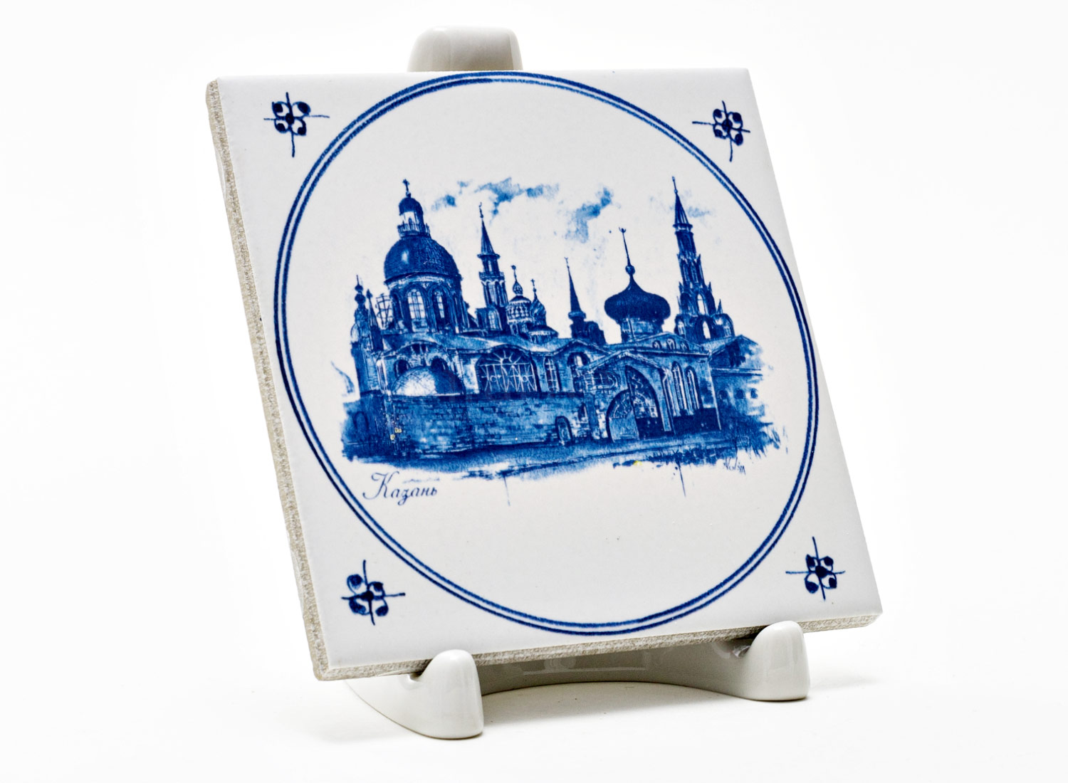 Изразец «Виды Казани. Храм всех религий» Керамика. 97 x 97 мм.