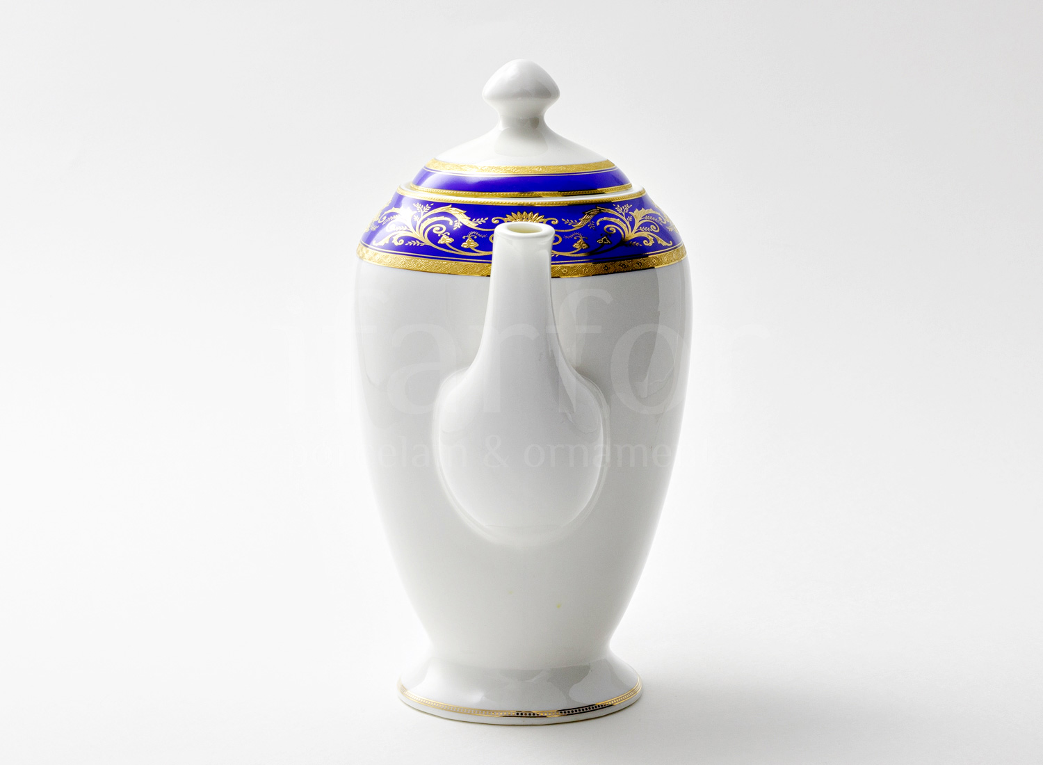 Чайник заварочный «Кобальт» Форма: Империал. Костяной фарфор. 1200 мл.