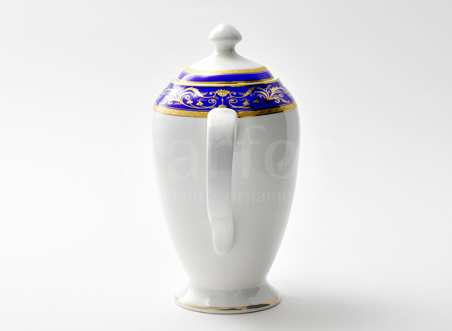Чайник заварочный «Кобальт» Форма: Империал. Костяной фарфор. 1200 мл.