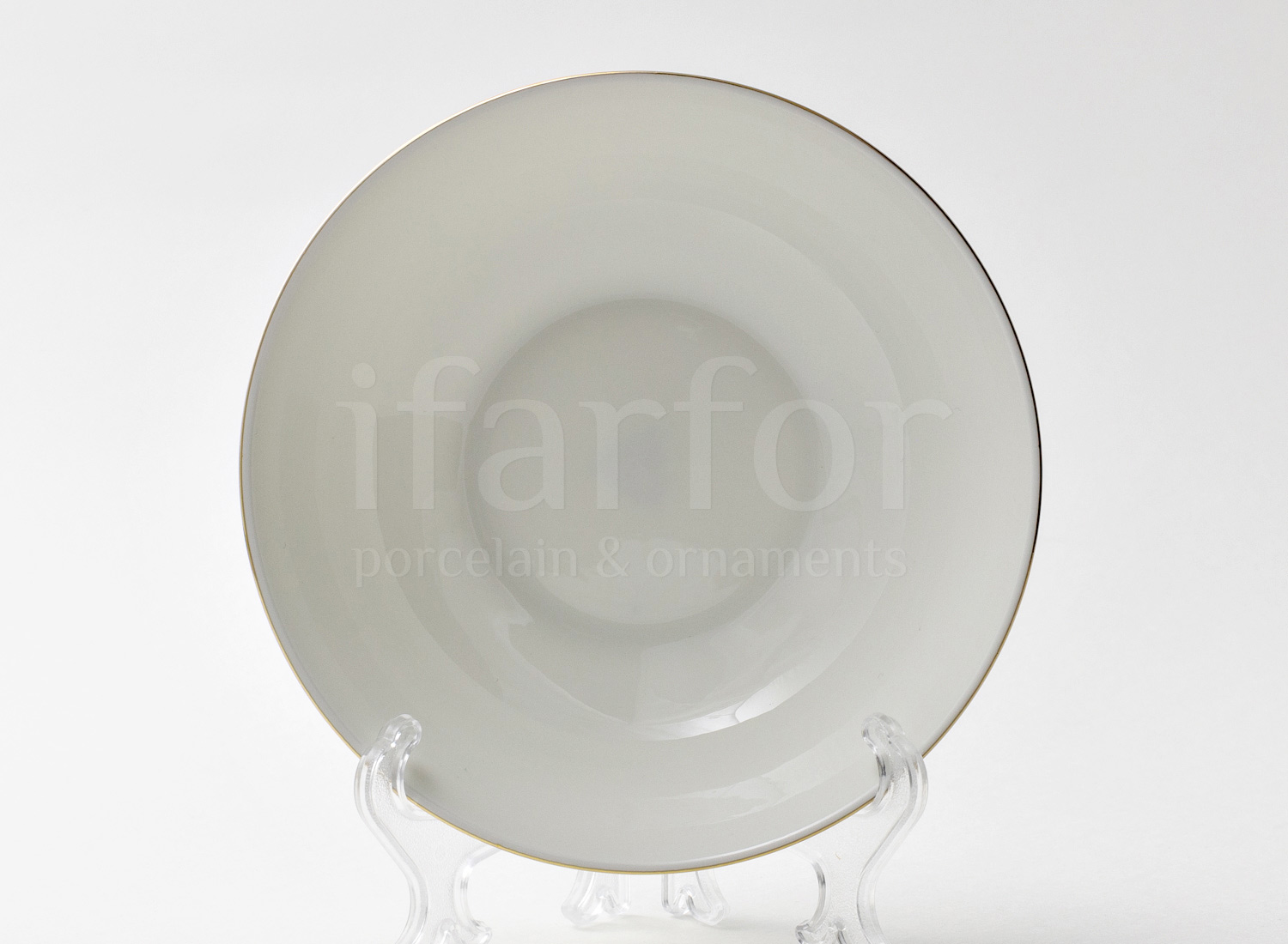 Салатник «Золотая лента» Форма: STOPPARD Стандарт. Костяной фарфор. 150 мм.