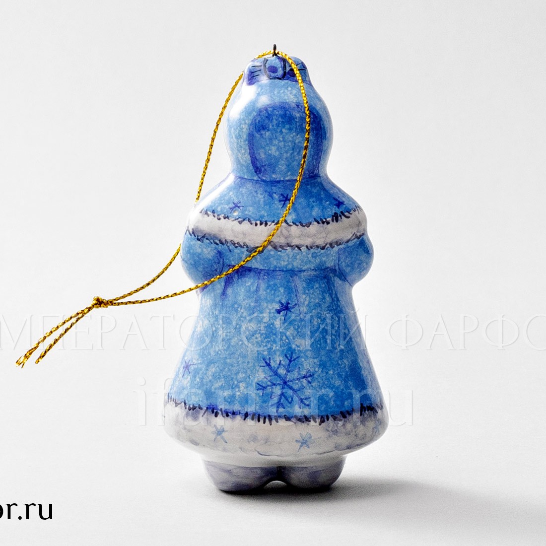 Елочная игрушка «Снегурочка» Форма: Снегурочка. Майолика. 45 x 53 x 102 мм.