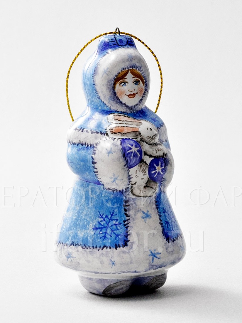 Елочная игрушка «Снегурочка» Форма: Снегурочка. Майолика. 45 x 53 x 102 мм.
