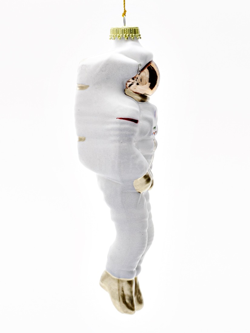 Елочная игрушка «Космонавт Major Tom» Стекло. 65 x 185 мм.