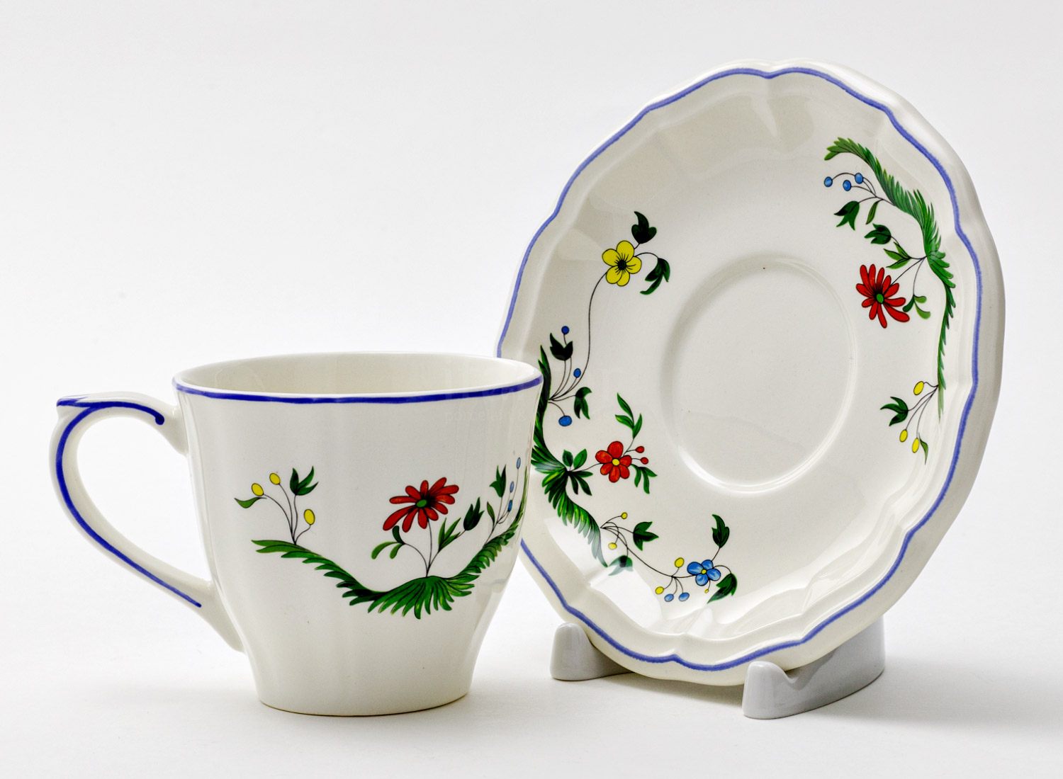 Чашка с блюдцем чайная «OISEAU PARADIS» 1/2 Форма: GIEN Рошель. Фаянс. 175 мл.