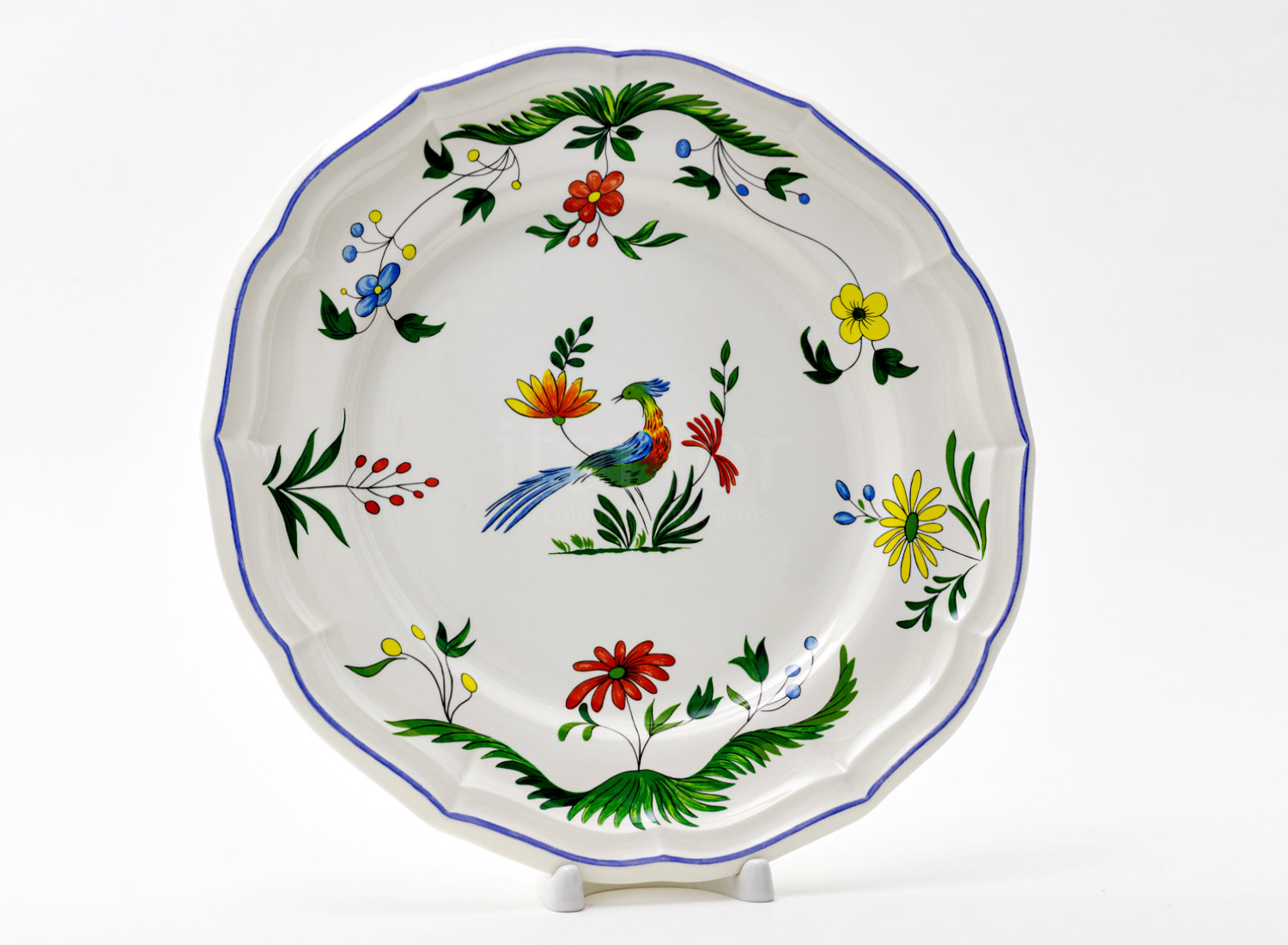Набор тарелок столовый «OISEAUX PARADIS» Форма: GIEN Рошель. Фаянс. 260 мм.