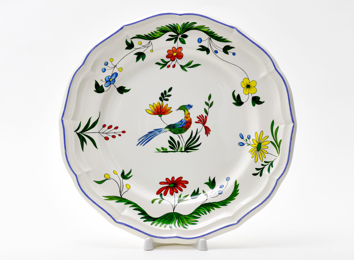 Набор тарелок столовый «OISEAUX PARADIS» Форма: GIEN Рошель. Фаянс. 260 мм.