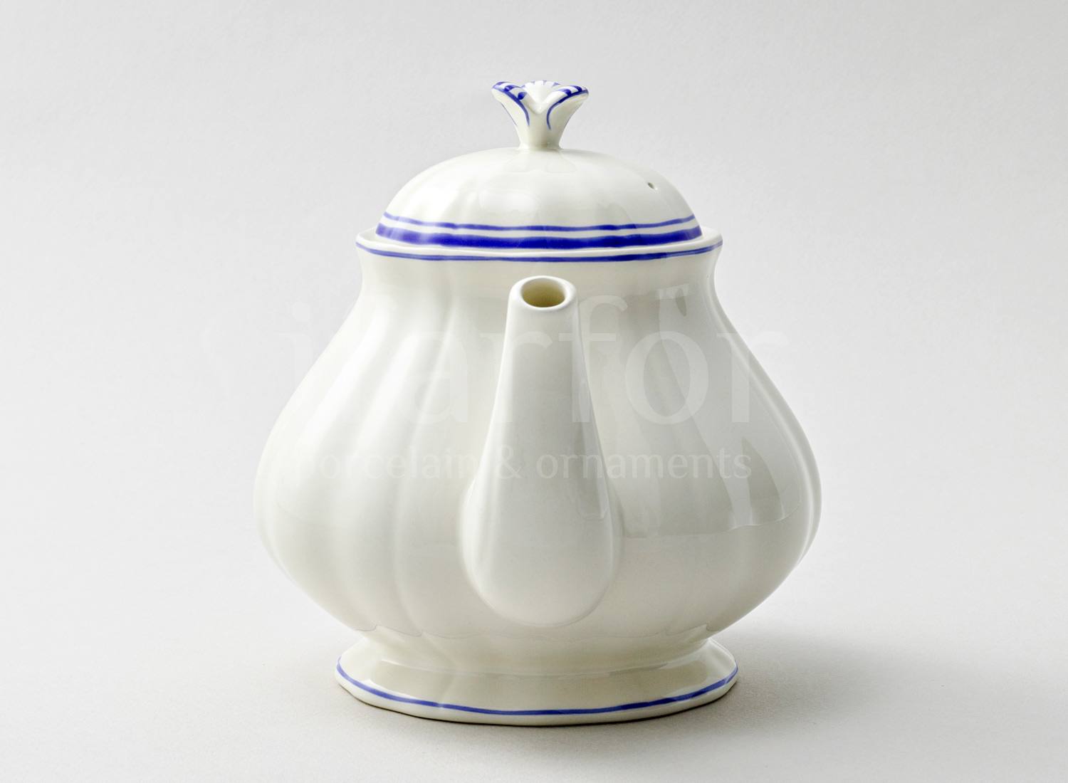 Чайник заварочный «FILET BLEU» Форма: GIEN Рошель. Фаянс. 1100 мл.