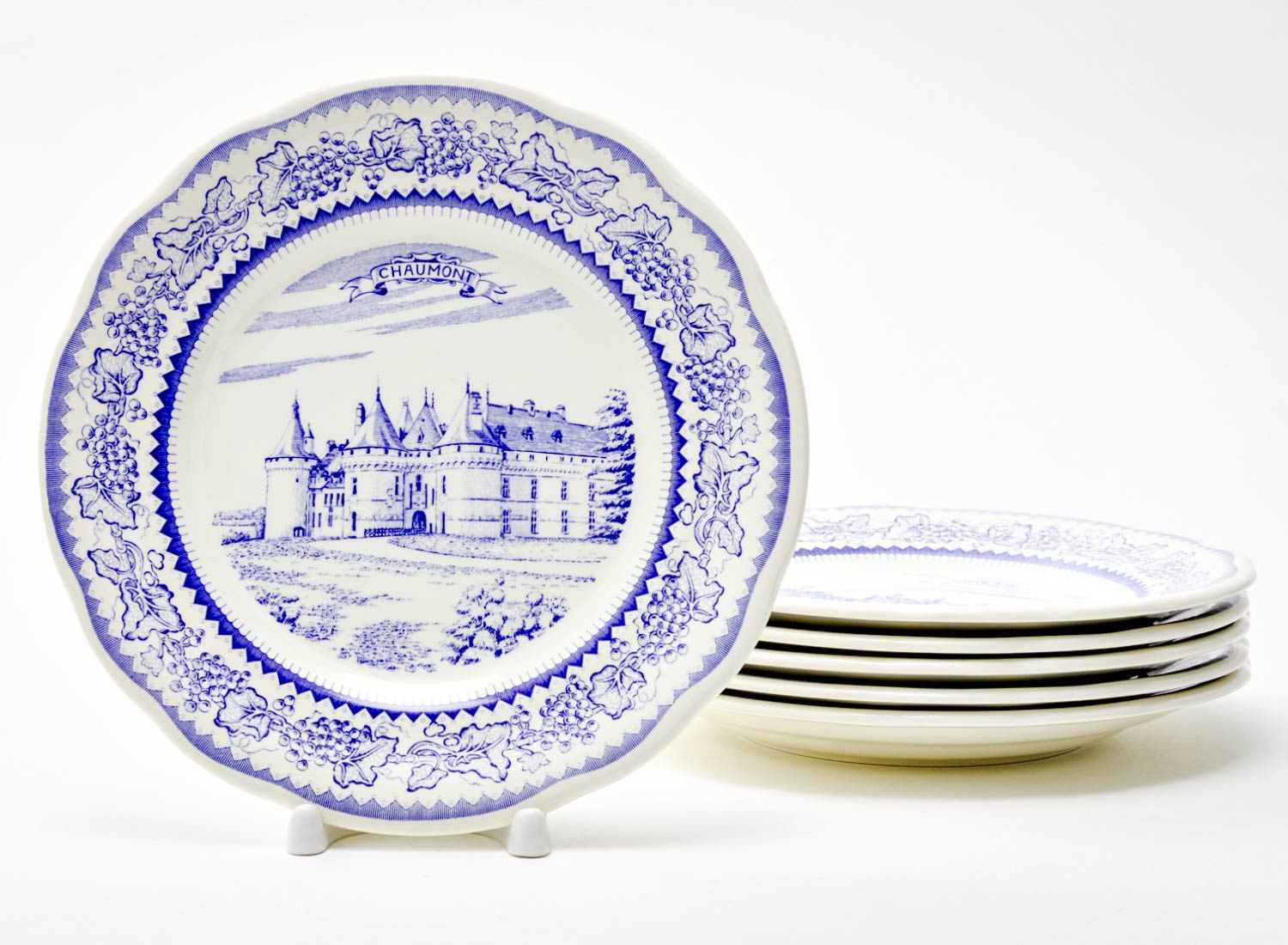 Набор тарелок десертный «CHATEAUX DE LA LOIRE» Форма: GIEN Рошель. Фаянс. 198 мм.