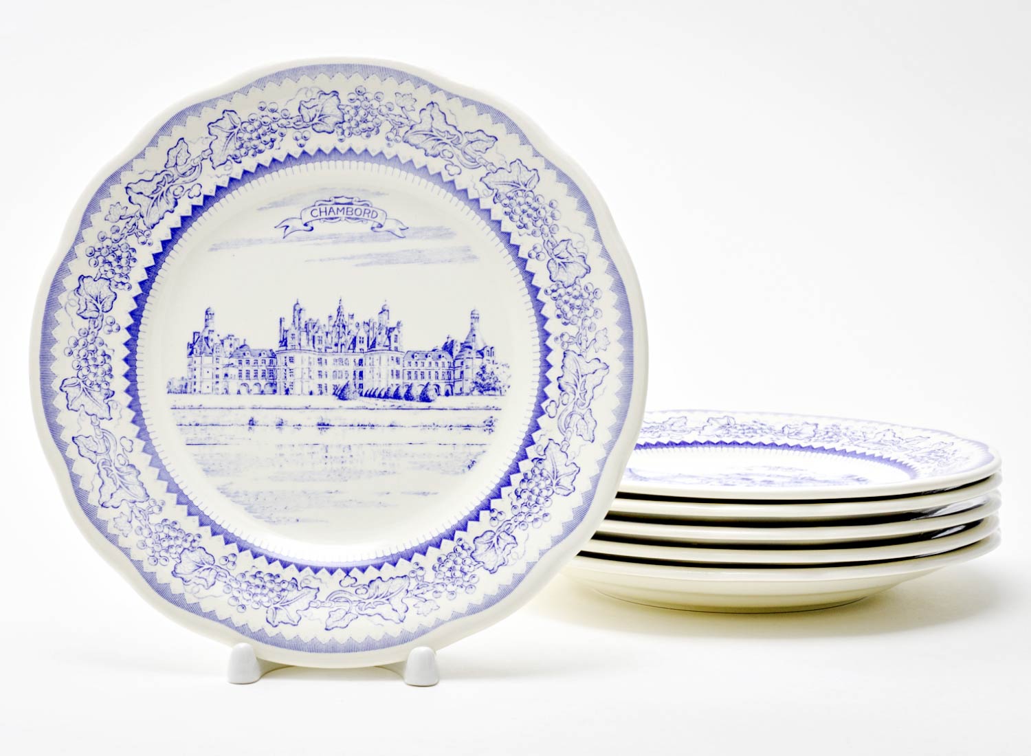 Набор тарелок десертный «CHATEAUX DE LA LOIRE» Форма: GIEN Рошель. Фаянс. 198 мм.