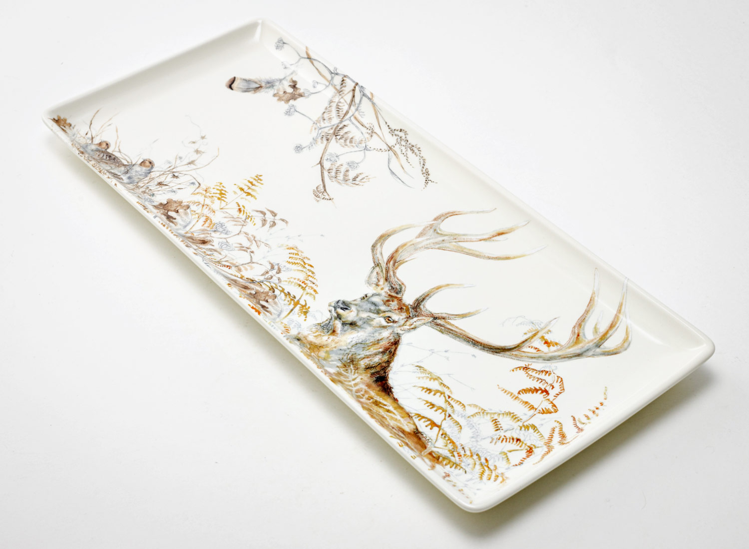 Блюдо прямоугольное «STAG SOLOGNE» Форма: GIEN Рошель. Фаянс. 360 мм.