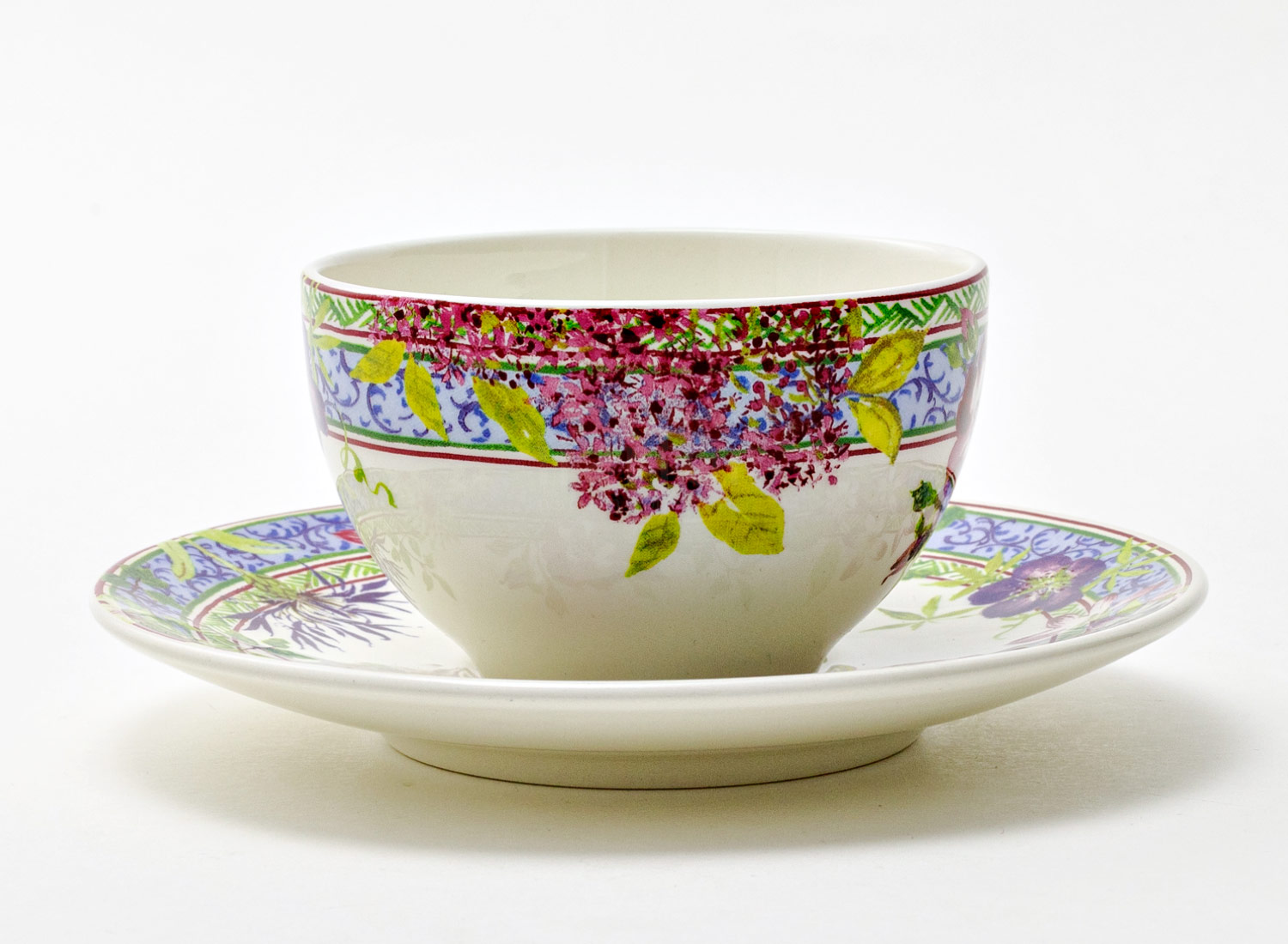 Чашка с блюдцем чайная «MILLEFLEURS» 1/2 Форма: GIEN Шампань. Фаянс. 160 мл.
