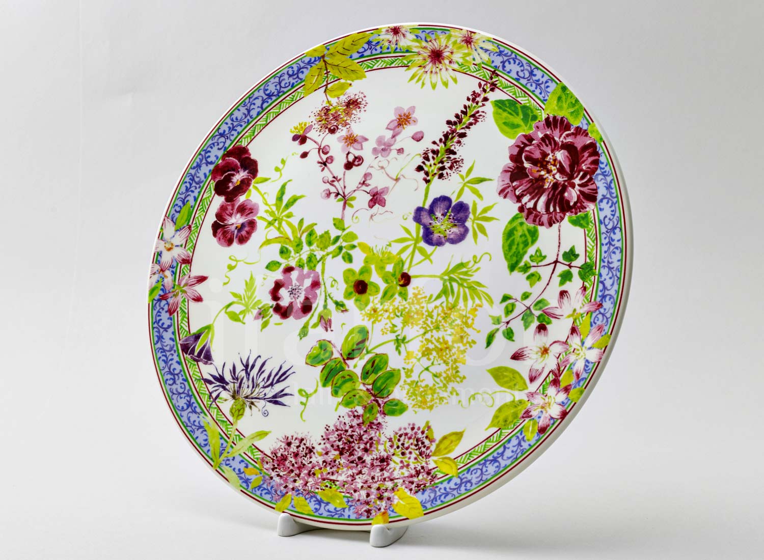 Блюдо для торта «MILLEFLEURS» Форма: GIEN Шампань. Фаянс. 300 мм.