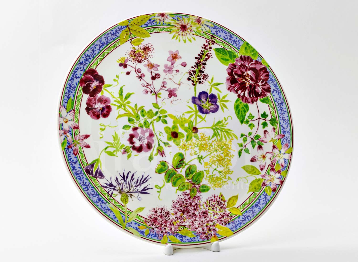 Блюдо для торта «MILLEFLEURS» Форма: GIEN Шампань. Фаянс. 300 мм.