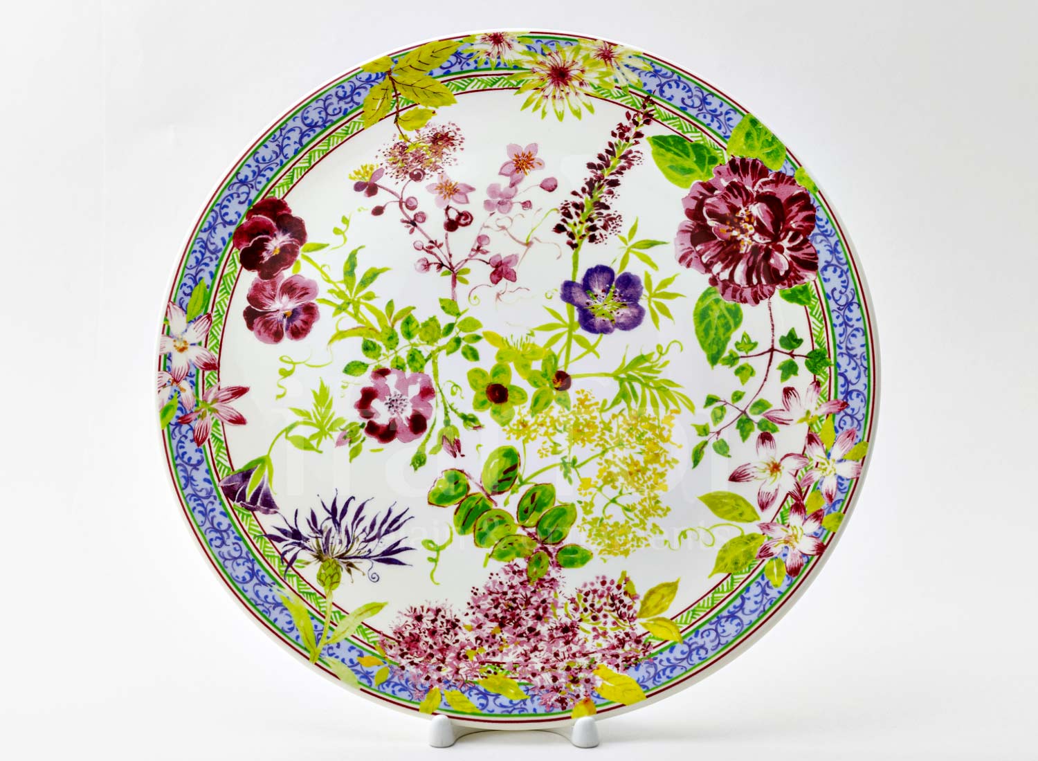 Блюдо для торта «MILLEFLEURS» Форма: GIEN Шампань. Фаянс. 300 мм.