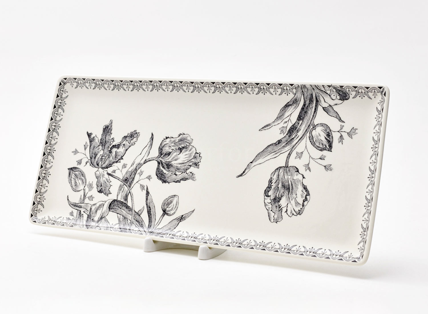 Блюдо прямоугольное «TULIPES NOIRES» Форма: GIEN Шампань. Фаянс. 360 мм.