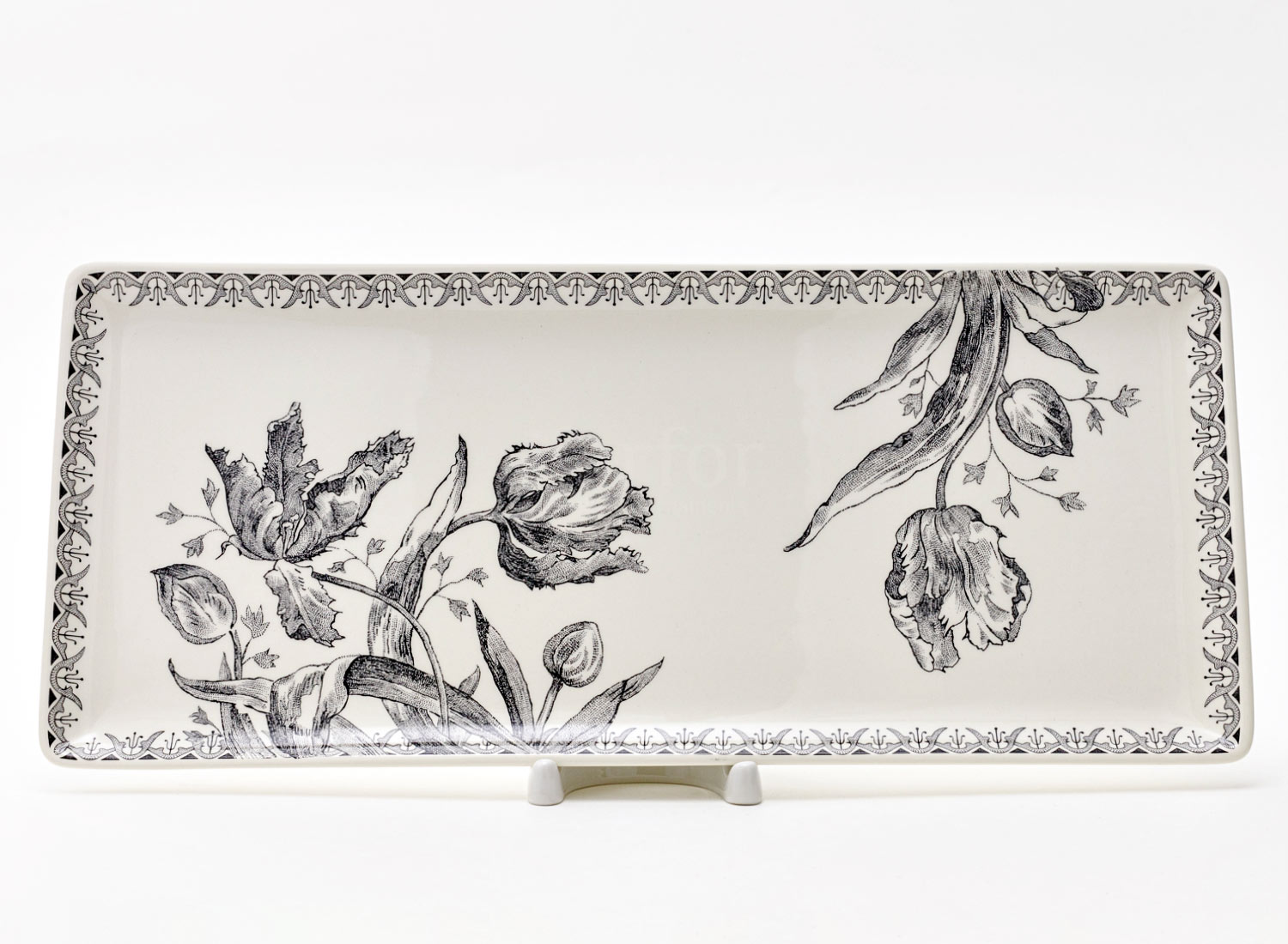 Блюдо прямоугольное «TULIPES NOIRES» Форма: GIEN Шампань. Фаянс. 360 мм.