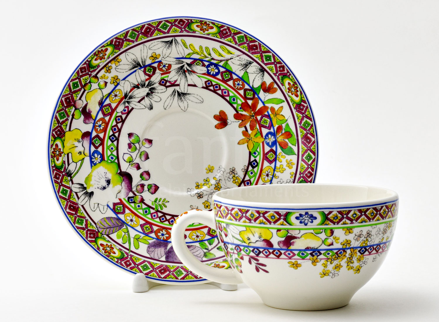 Чашка с блюдцем чайная «BAGATELLE» 1/2 Форма: GIEN Шампань. Фаянс. 260 мл.