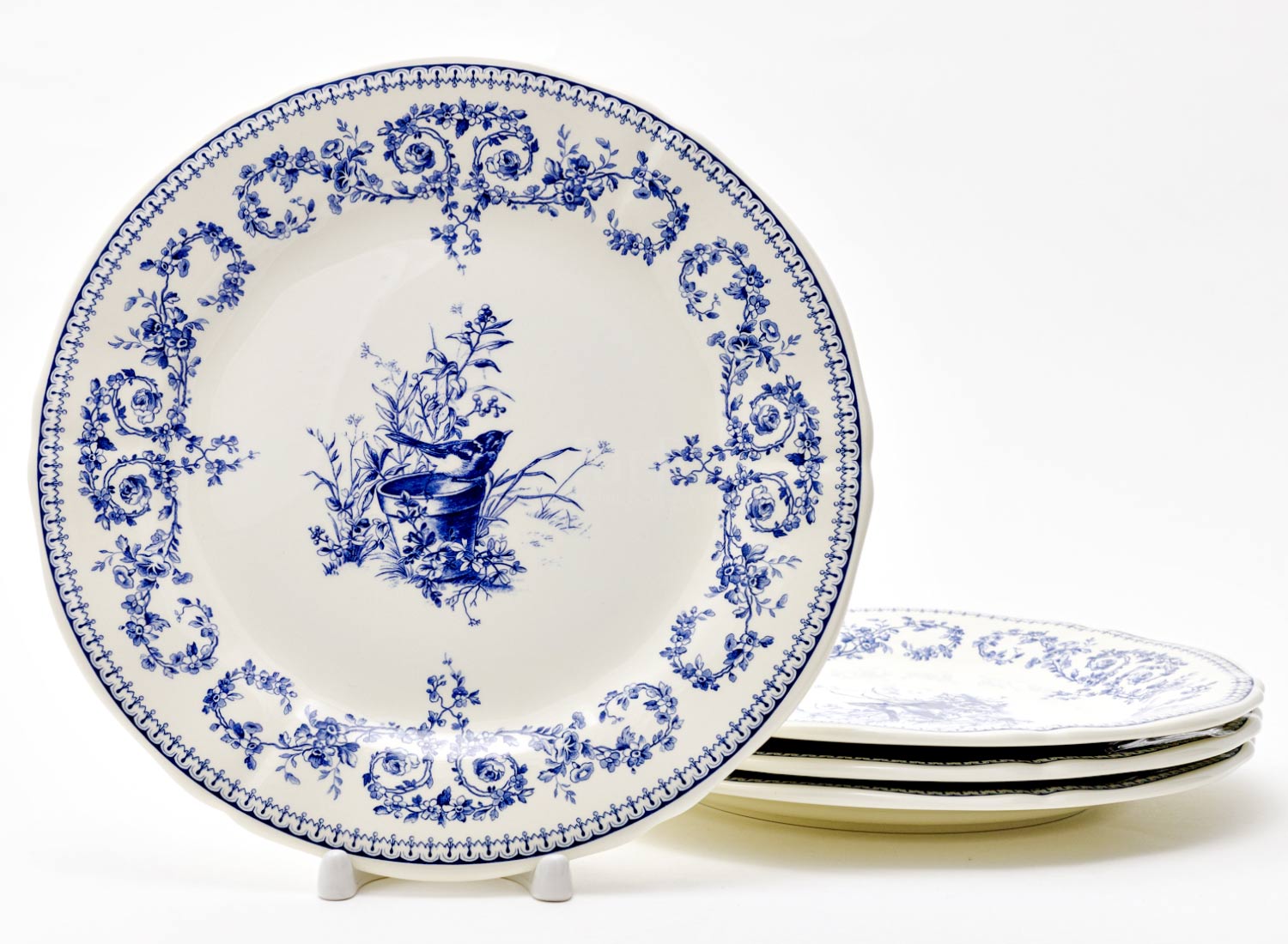 Набор тарелок столовый «OISEAU DEPAREILLEES BLEU» Форма: GIEN Шампань. Фаянс. 232 мм.