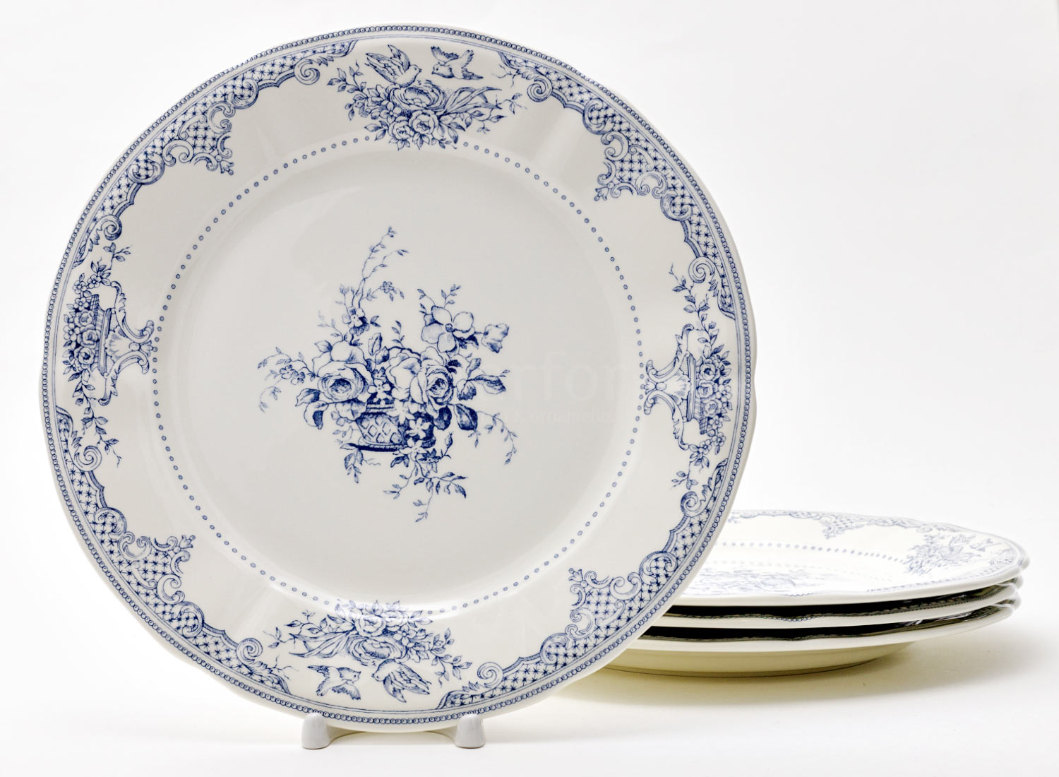 Набор тарелок столовый «FLEURS DEPAREILLEES BLEU»