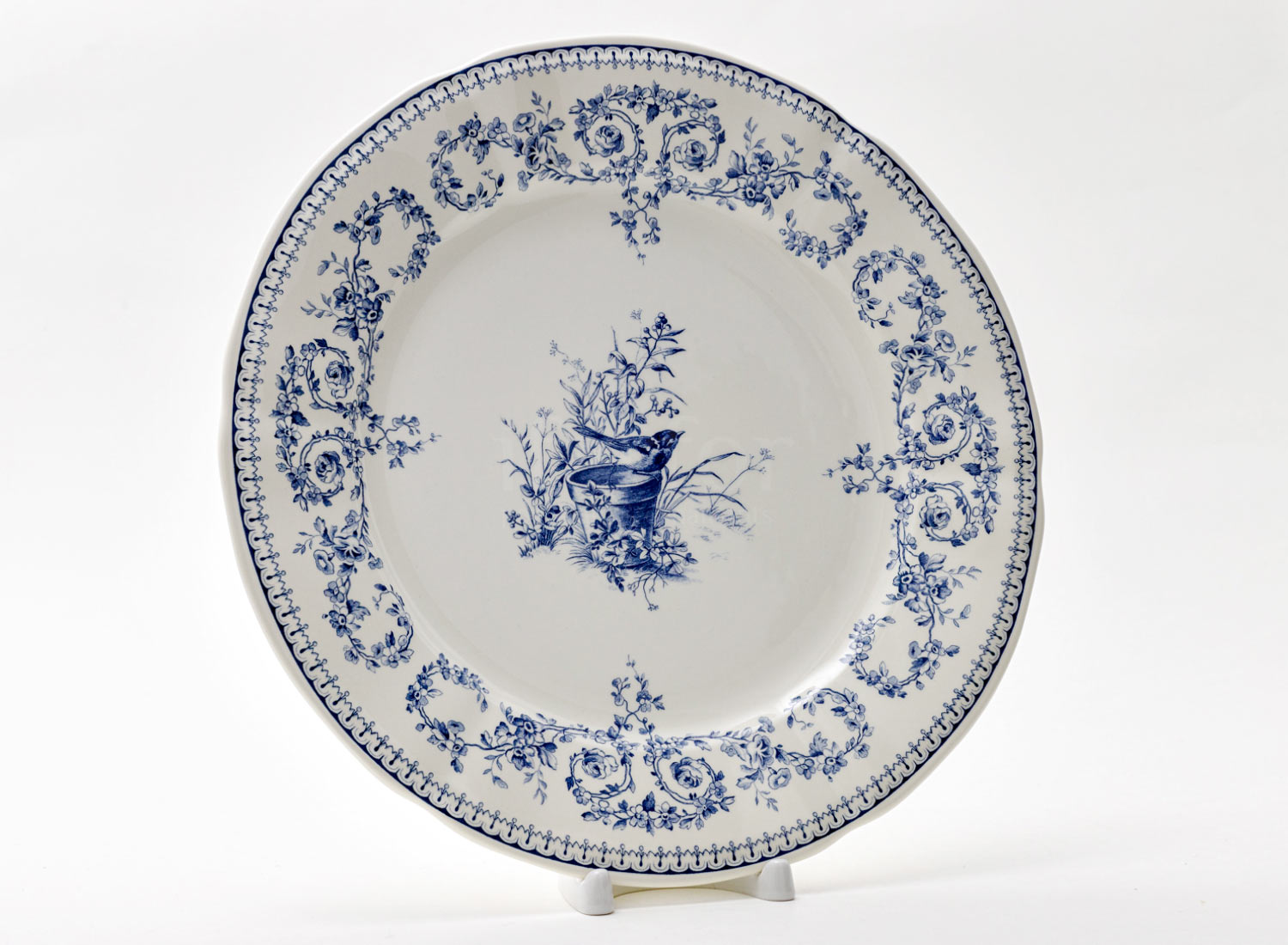 Набор тарелок столовый «OISEAU DEPAREILLEES BLEU» Форма: GIEN Шампань. Фаянс. 273 мм.