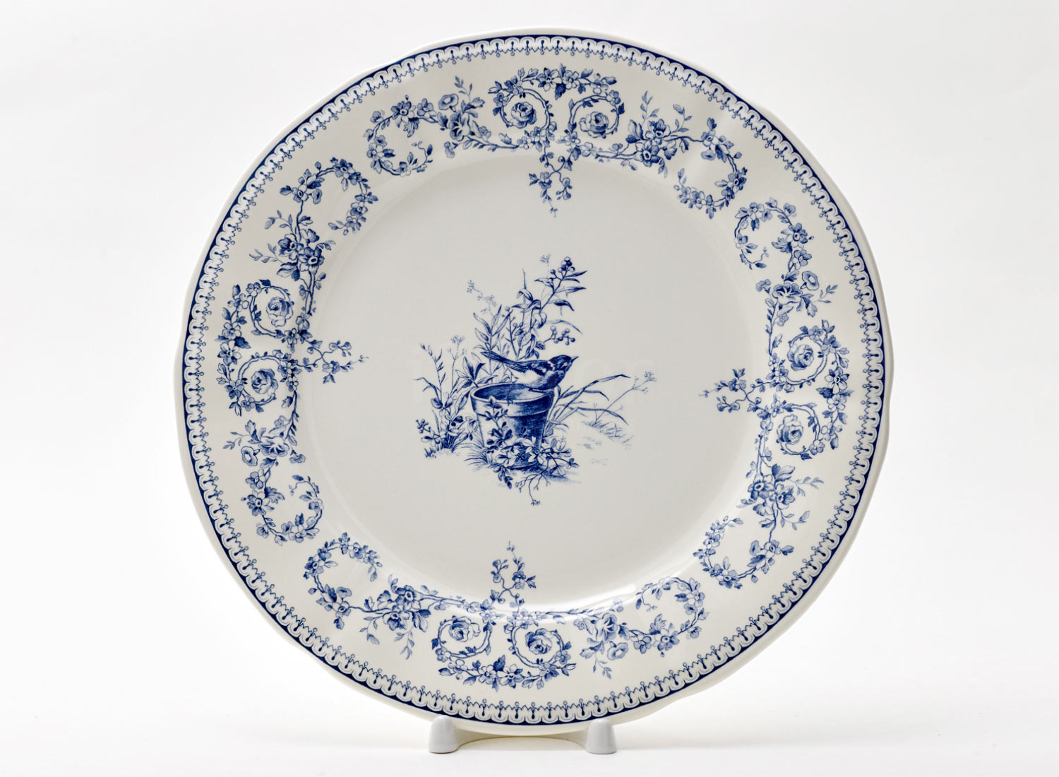 Набор тарелок столовый «OISEAU DEPAREILLEES BLEU» Форма: GIEN Шампань. Фаянс. 273 мм.