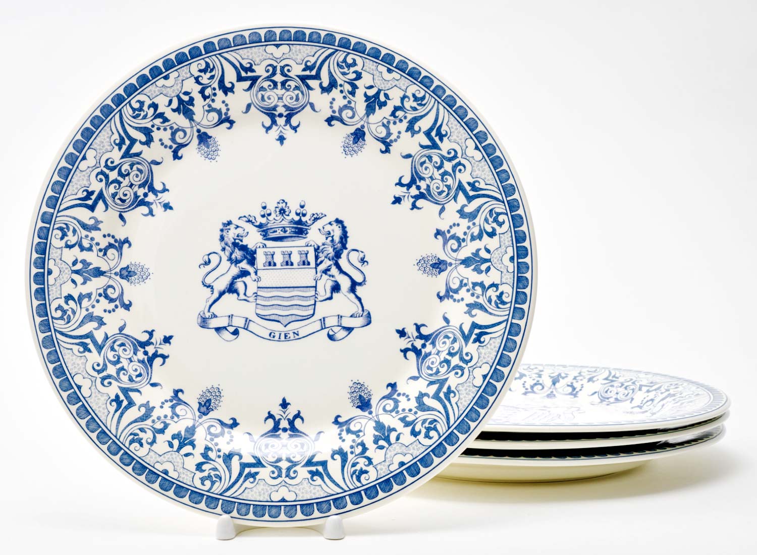 Набор тарелок столовый «BLASON DEPAREILLEES BLEU» Форма: GIEN Шампань. Фаянс. 274 мм.
