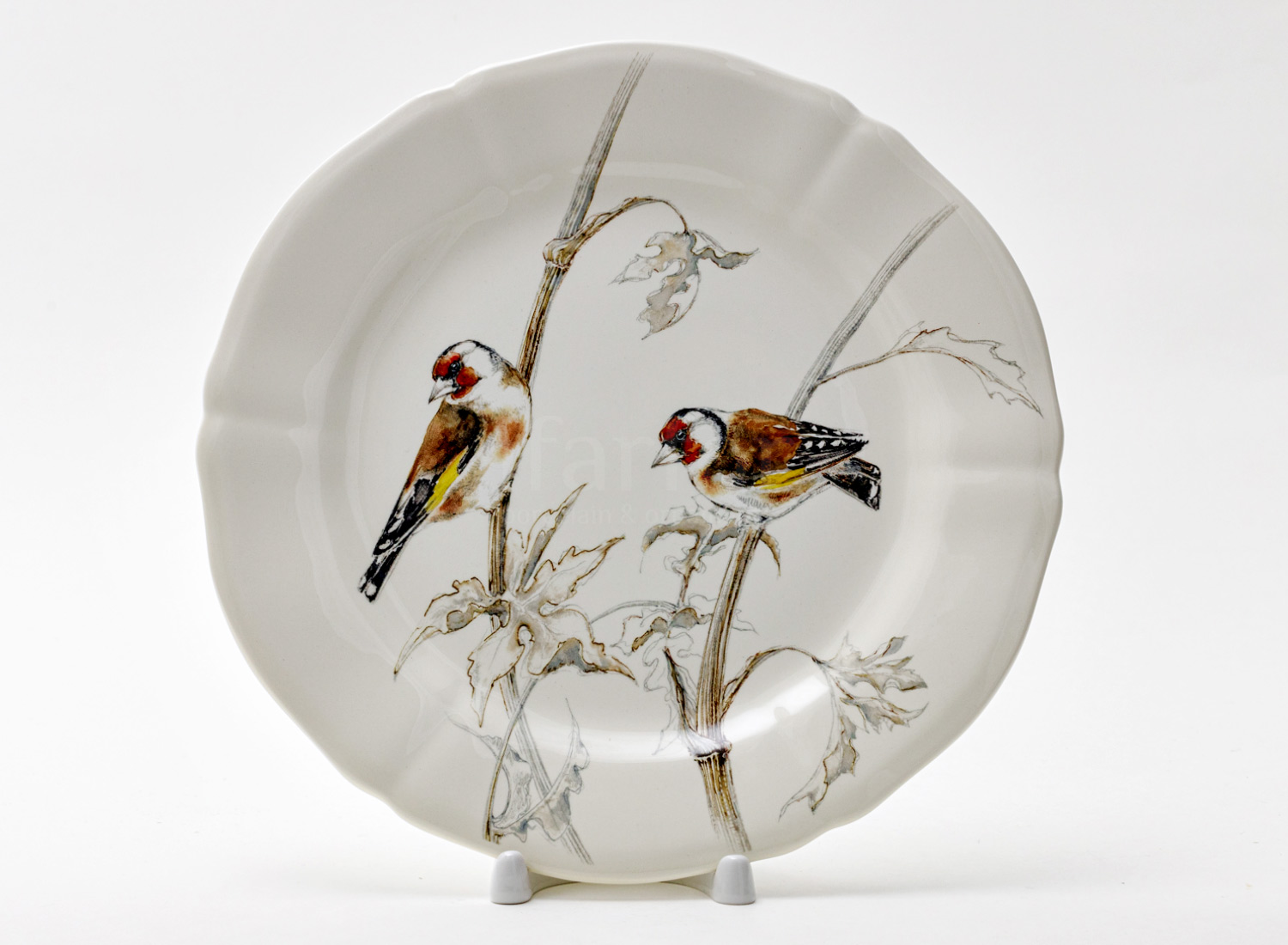 Набор тарелок десертный «LES OISEAUX DE LA FORET» Форма: GIEN Рошель. Фаянс. 232 мм.