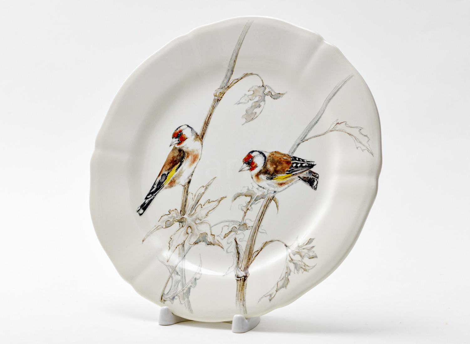 Набор тарелок десертный «LES OISEAUX DE LA FORET» Форма: GIEN Рошель. Фаянс. 232 мм.
