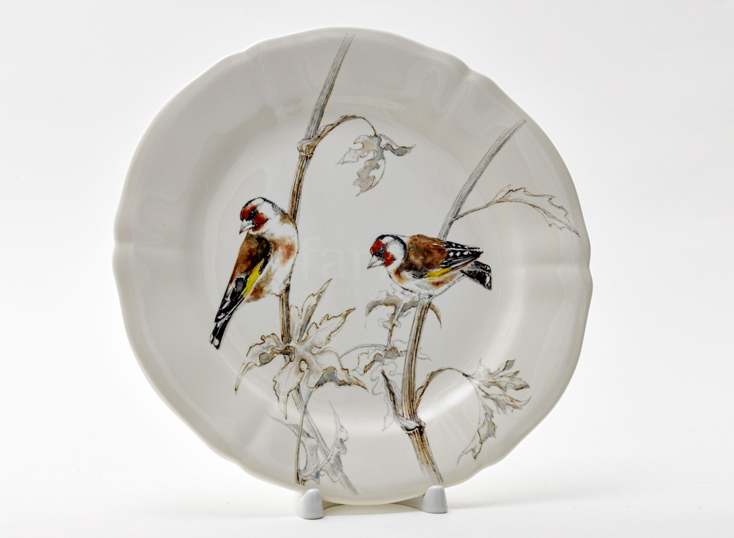 Набор тарелок десертный «LES OISEAUX DE LA FORET» Форма: GIEN Рошель. Фаянс. 232 мм.
