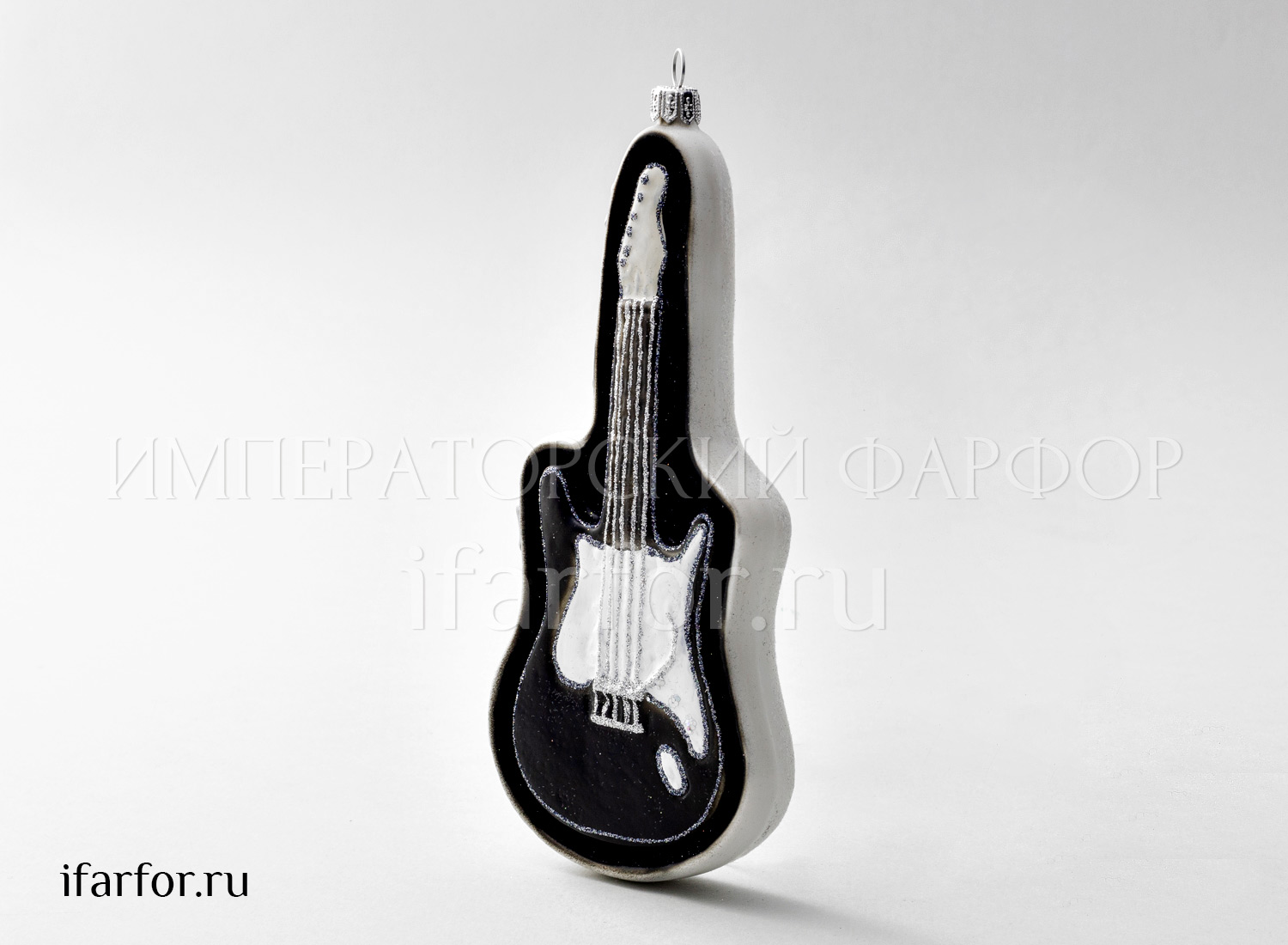 Елочная игрушка «Музыкальные инструменты. Электрогитара» Стекло. 80 x 200 мм.